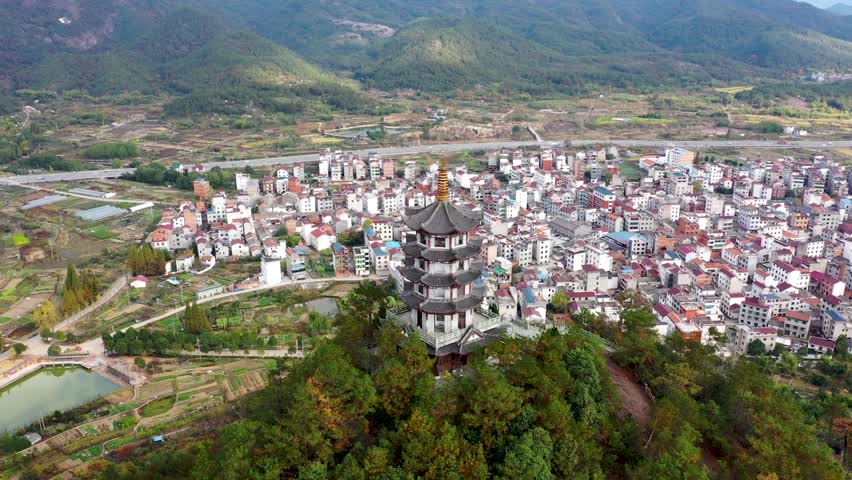 廿三里祝公岩风景区风光hd高清航拍视频